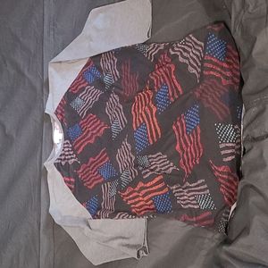 Lularoe medium flag tee shirt
